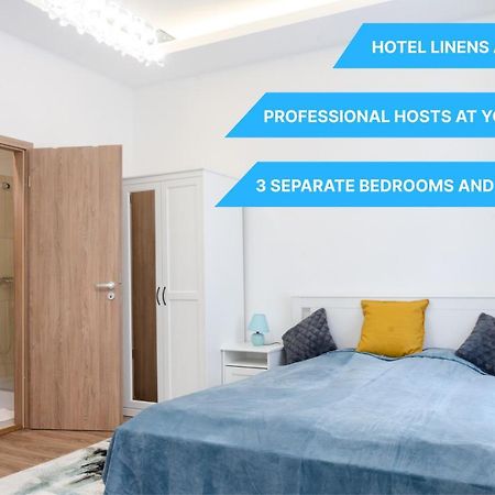 3 En Suit Bedroom Flat In The Main Centre For 6Ppl, 3Bdr,3Bthr,Ac Budapest Luaran gambar
