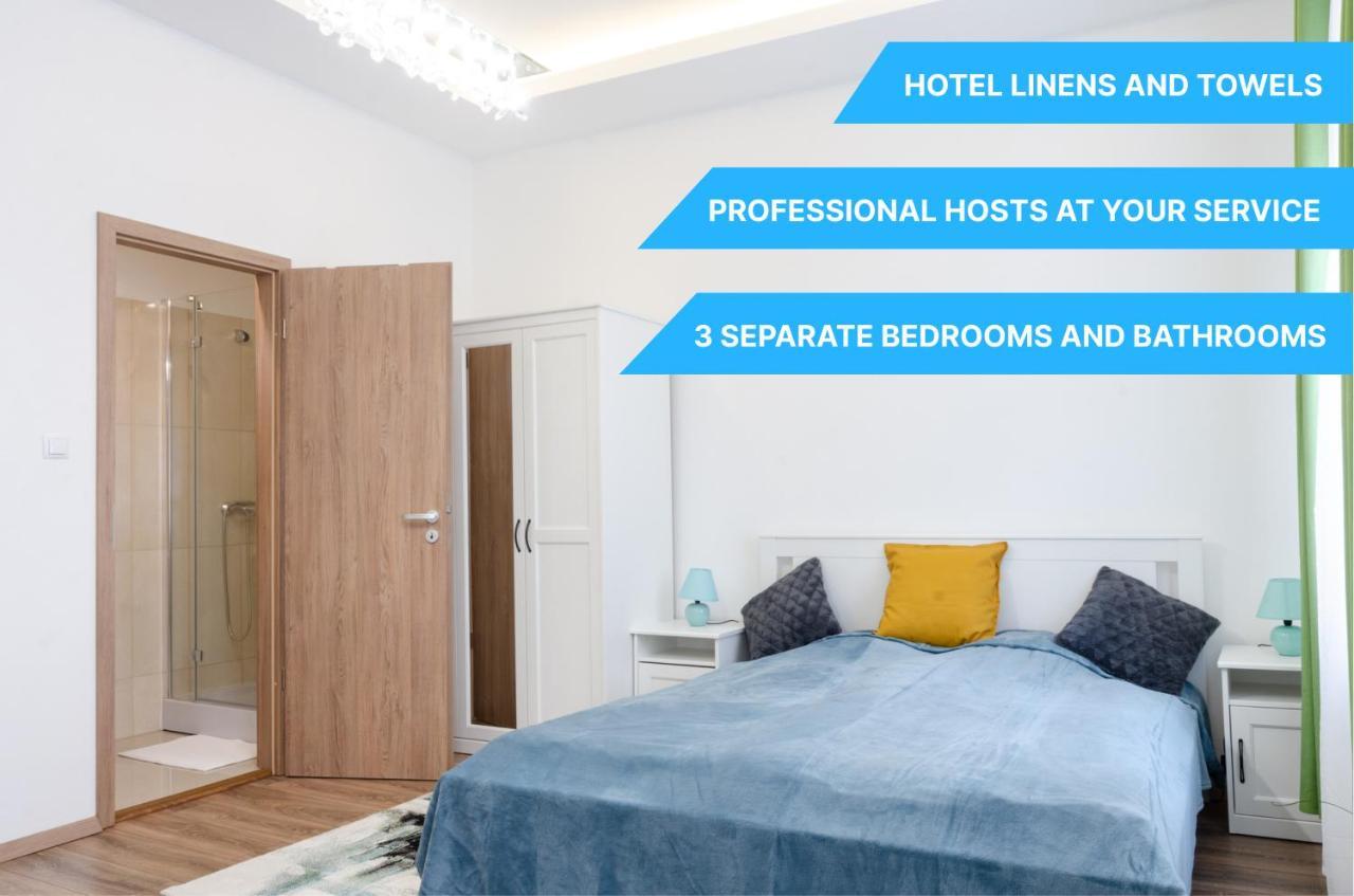 3 En Suit Bedroom Flat In The Main Centre For 6Ppl, 3Bdr,3Bthr,Ac Budapest Luaran gambar